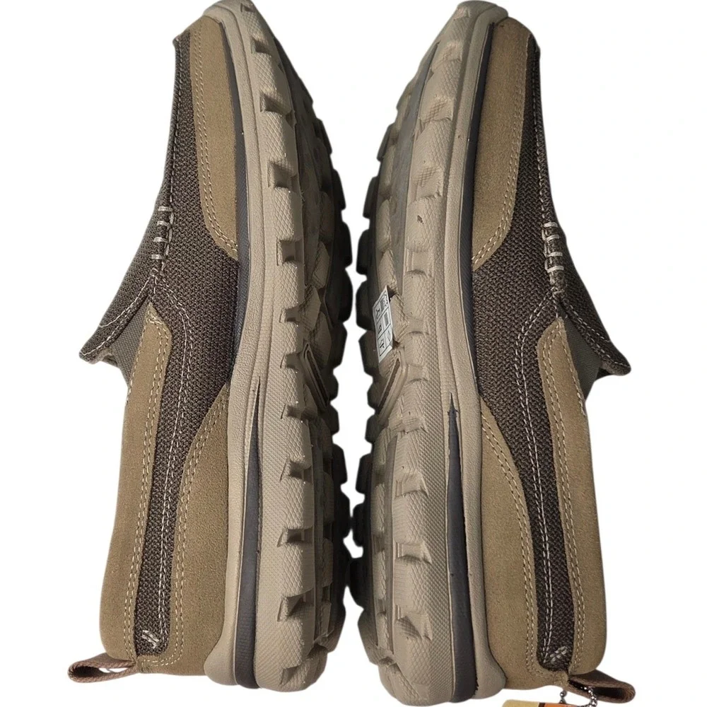 Skechers Superior Milford Shoes Mens 8 Brown‎ Slip-Ons Relaxed Fit Loafers NEW